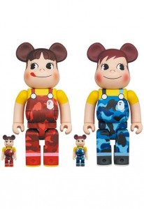 BE@RBRICK ✖️ BAPE (R) × Peko牛奶妹 & Poko牛奶仔 (2体セット) 1000%