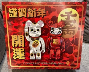 Bearbrick  400% 梅金 紅色電鍍 千萬兩 招財貓
